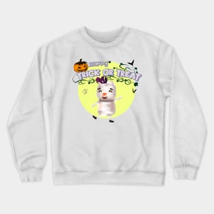 Cute cartoon Happy Halloween.Trick or Treat. Crewneck Sweatshirt